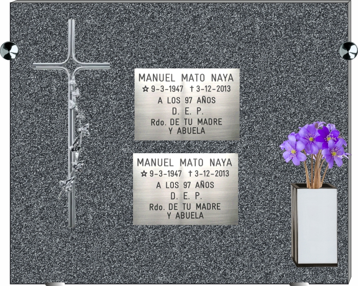 LAPIDAS CON PLACAS ACERO LEON LA MAGDALENA